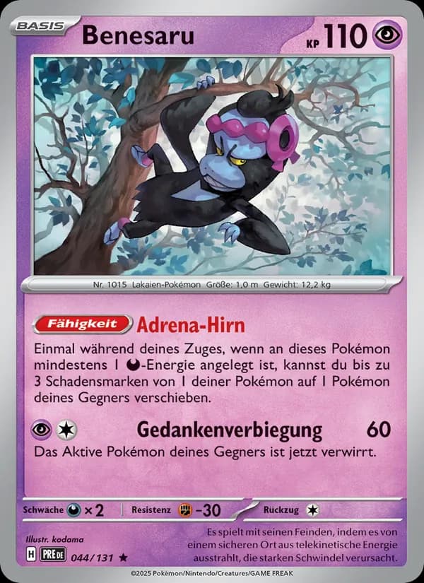 Benesaru card in German