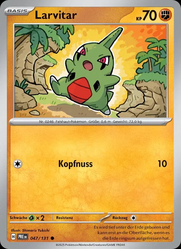 Larvitar card in German