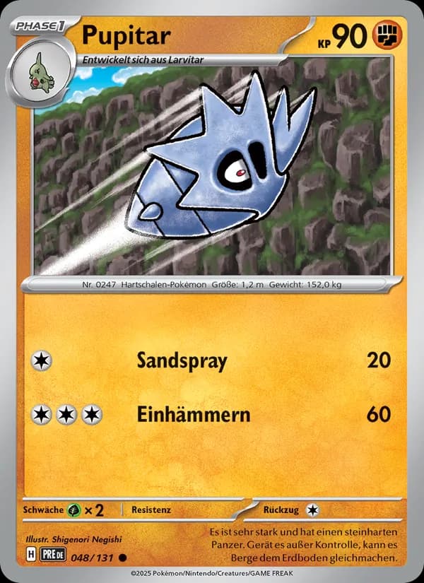 Pupitar card in German