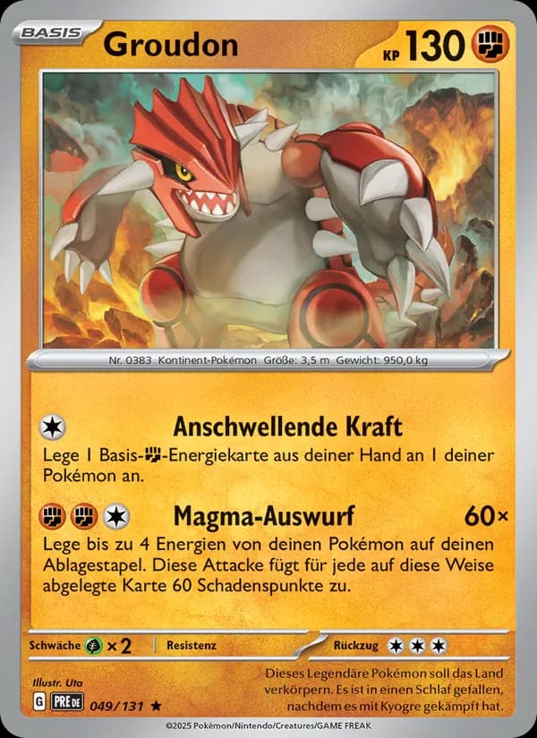 Groudon card in German