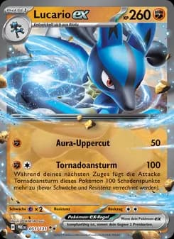 Lucario-ex card in German