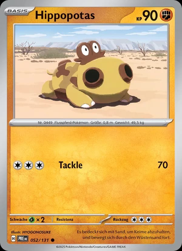 Hippopotas card in German