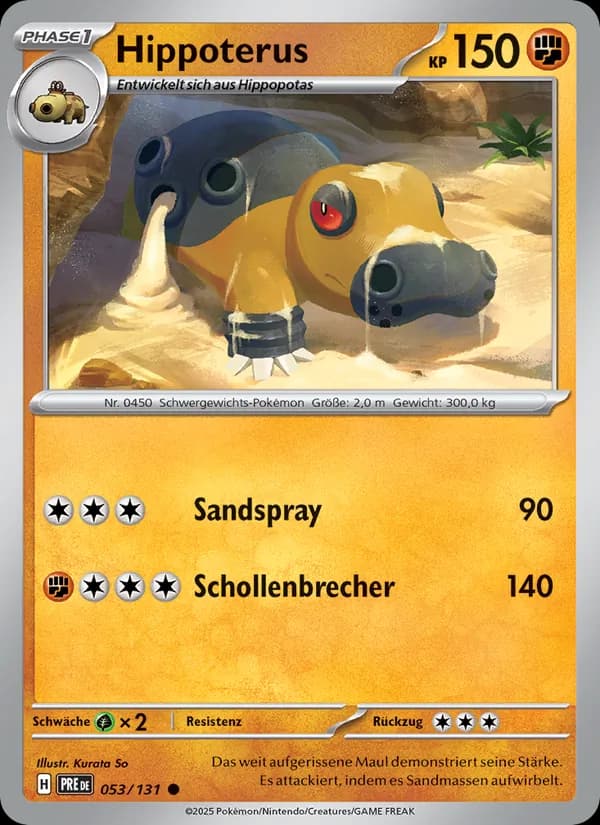 Hippoterus card in German