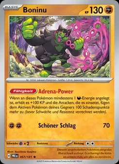 Boninu card in German