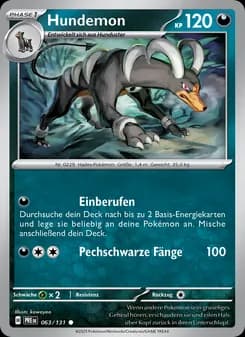 Hundemon card in German