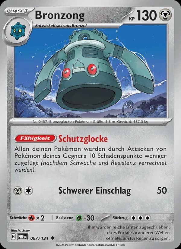 Bronzong card in German