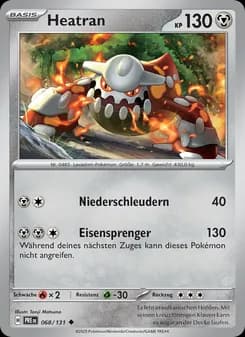 Heatran card in German