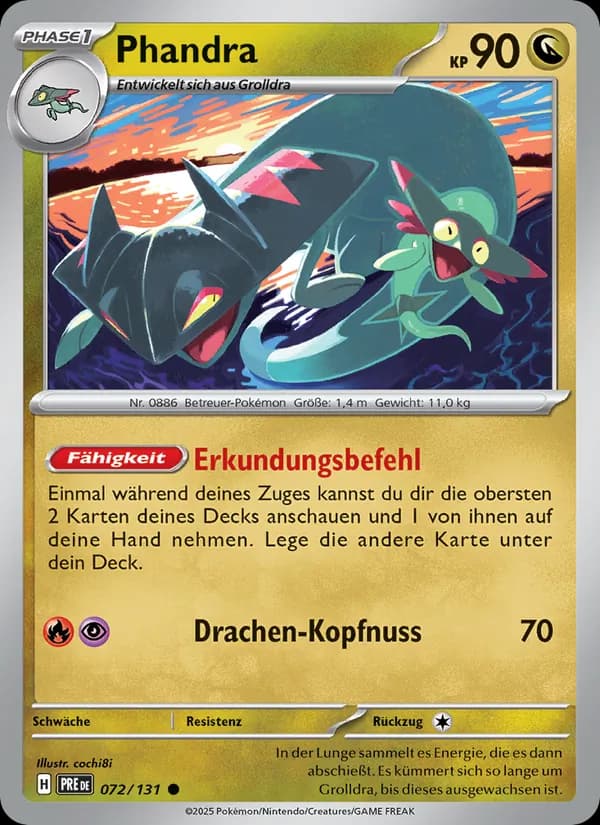 Phandra card in German