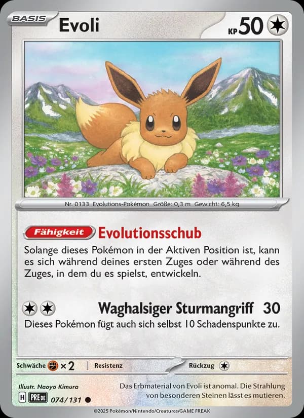 Evoli card in German