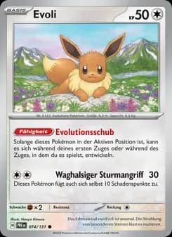 Evoli card in German