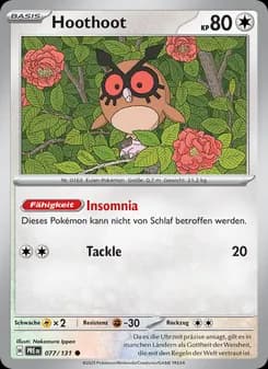Hoothoot card in German