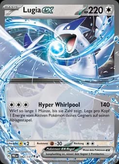 Lugia-ex card in German
