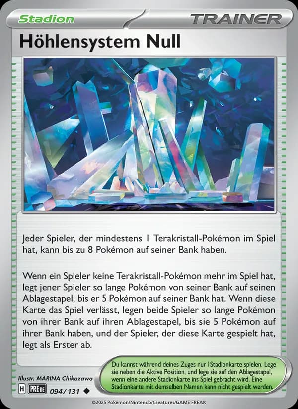 Höhlensystem Null card in German