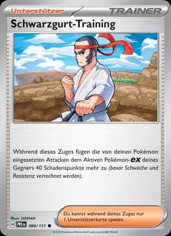 Schwarzgurt-Training card in German
