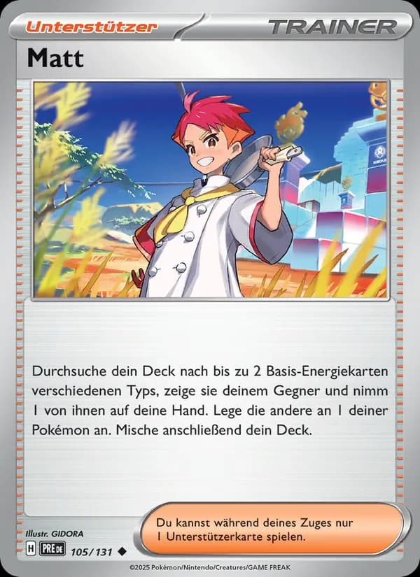 Matt card in German