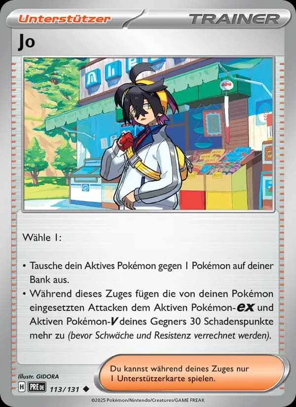Jo card in German