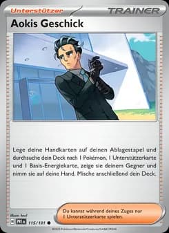 Aokis Geschick card in German