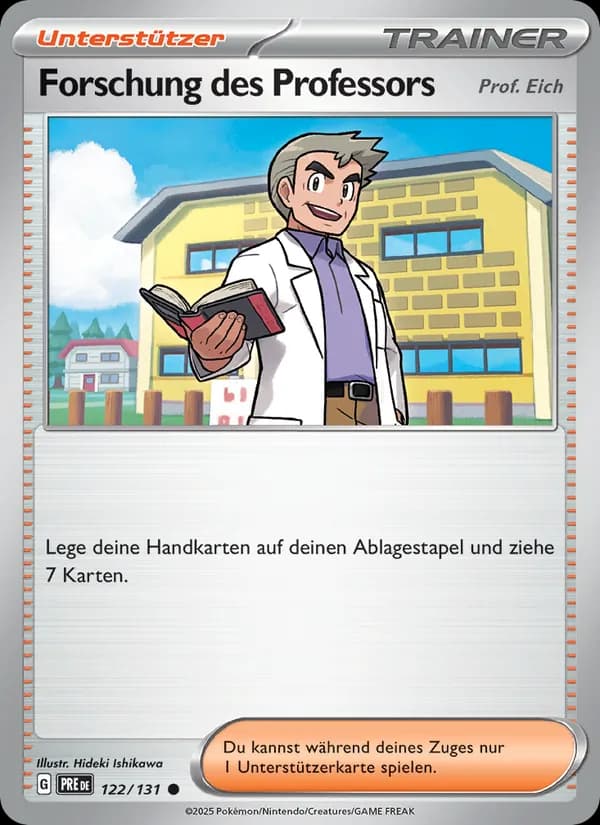 Forschung des Professors card in German