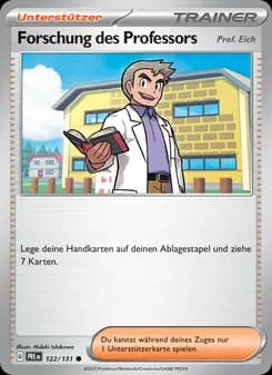 Forschung des Professors card in German