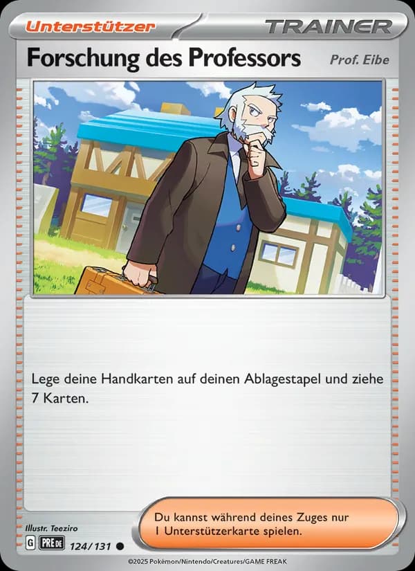 Forschung des Professors card in German
