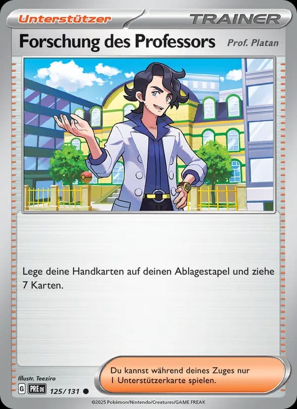 Forschung des Professors card in German