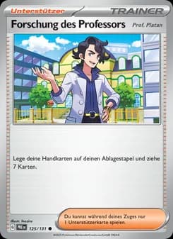 Forschung des Professors card in German