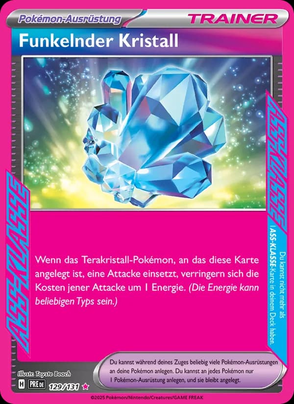 Funkelnder Kristall card in German