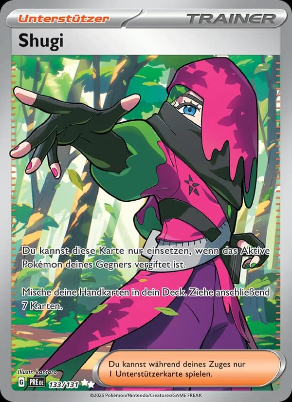 Shugi card in German