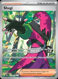 Shugi card in German