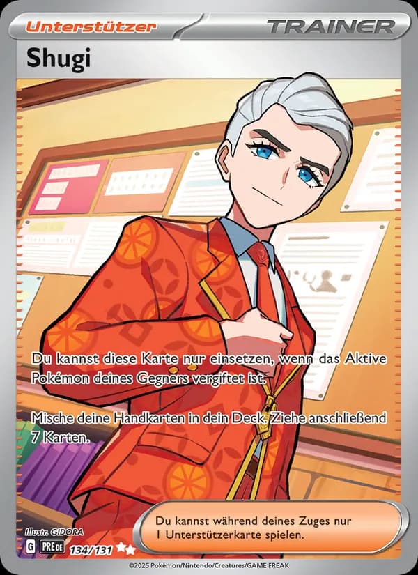 Shugi card in German