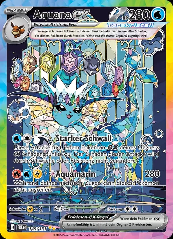 Aquana-ex card in German