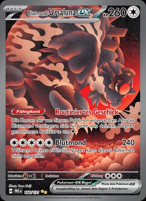 Blutmond-Ursaluna-ex card in German