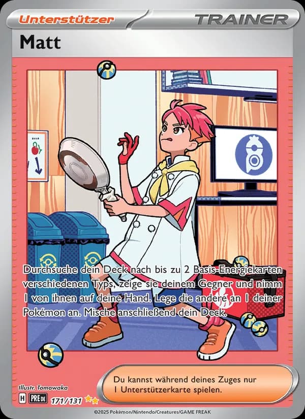 Matt card in German