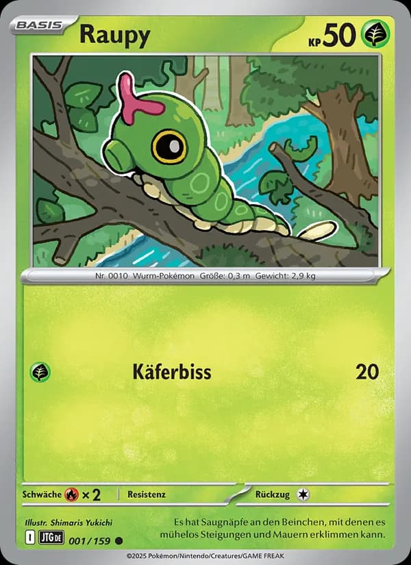 Raupy card in German