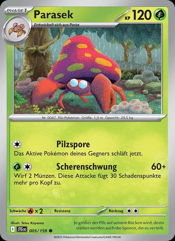 Parasek card in German