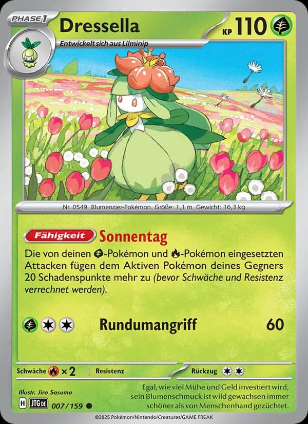 Dressella card in German