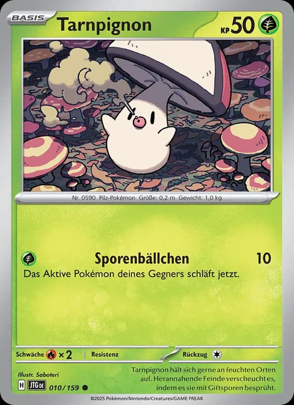 Tarnpignon card in German