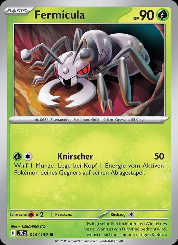 Fermicula card in German