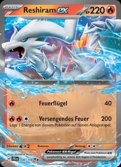 Reshiram-ex card in German
