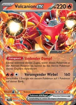 Volcanion-ex card in German