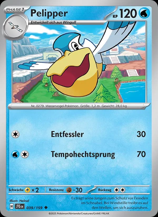 Pelipper card in German