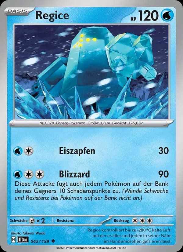 Regice card in German