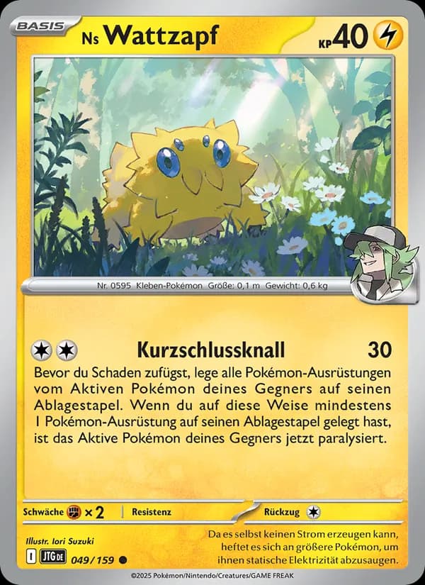 Ns Wattzapf card in German