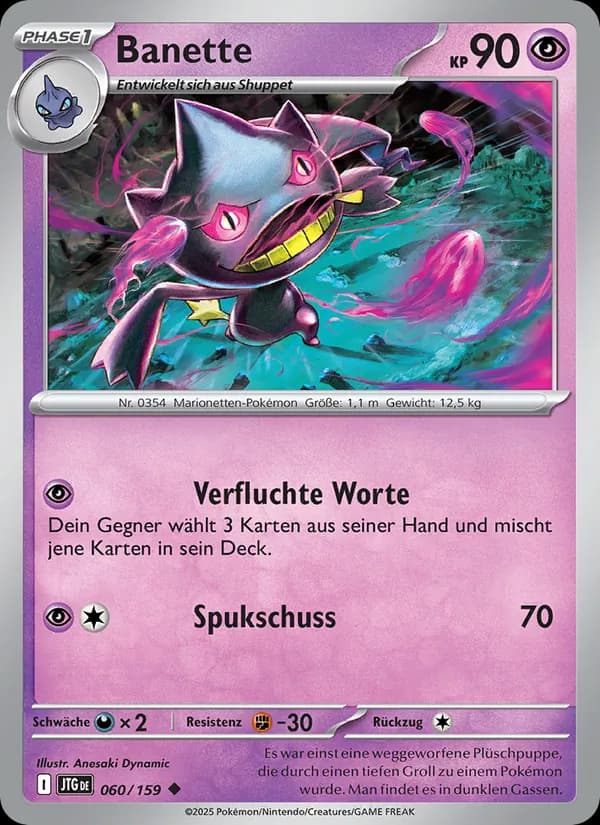 Banette card in German