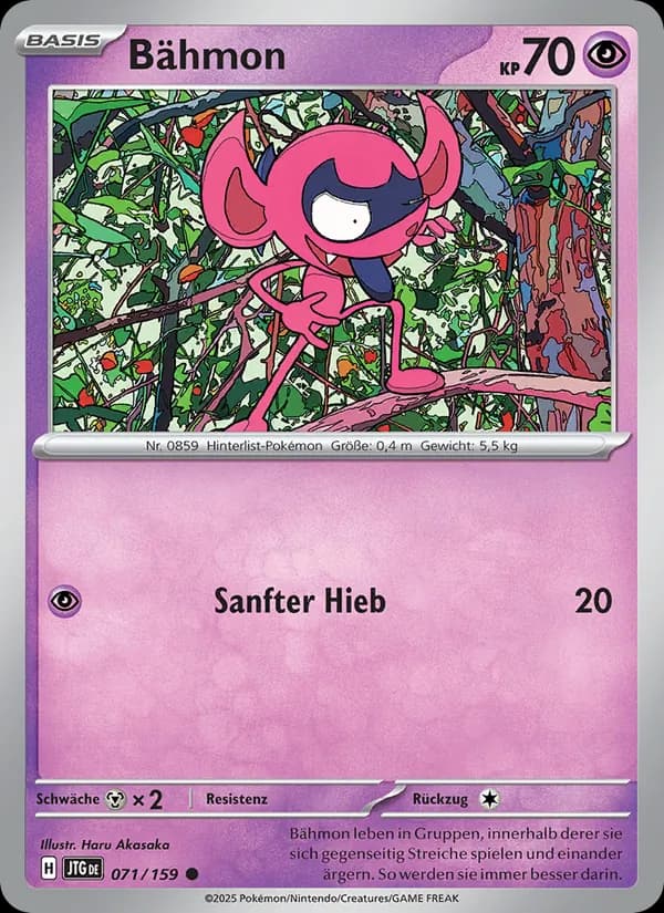 Bähmon card in German