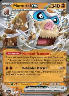 Mamutel-ex card in German
