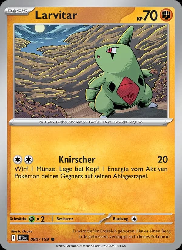 Larvitar card in German