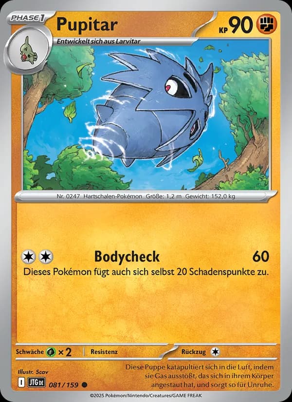 Pupitar card in German