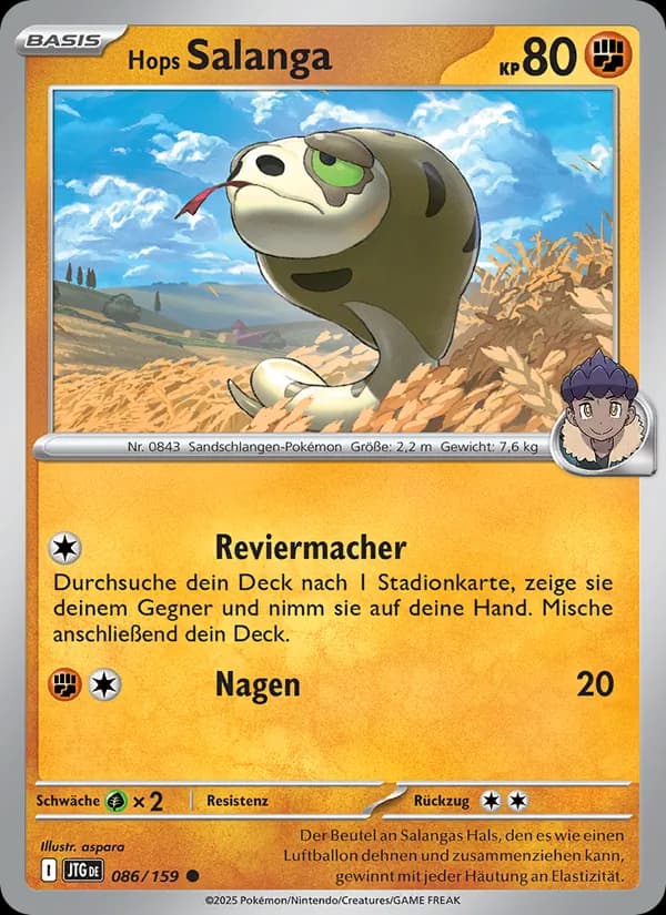 Hops Salanga card in German