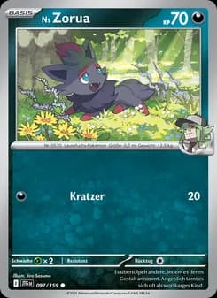 Ns Zorua card in German